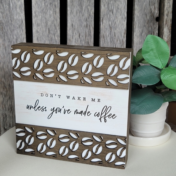 Hobby Lobby Coffee-Themed & Coffee Bean Design Decorative Box Quote - Picture 4 of 6